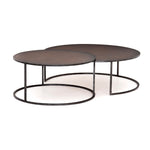 Catalina Nesting Coffee Table Antique Copper Clad Angled View