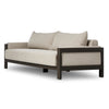 Chapman Outdoor Metal Sofa 106" 247428-002 angled side view 