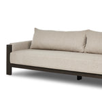 Four Hands Chapman Outdoor Metal Sofa 106" front view of seat cushion 