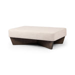 Chaz Large Ottoman Alcala Sand Angled View Four Hands
