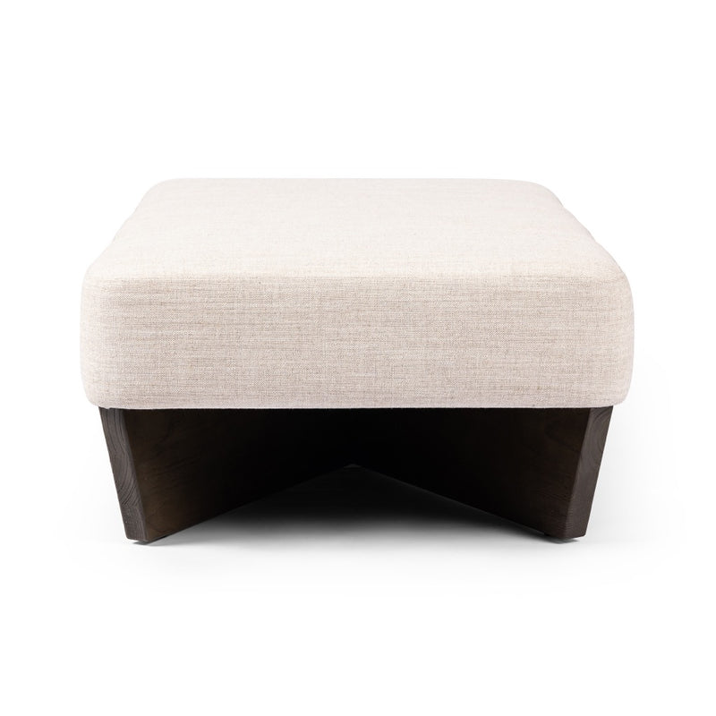 Chaz Large Ottoman Alcala Sand Side View Four Hands
