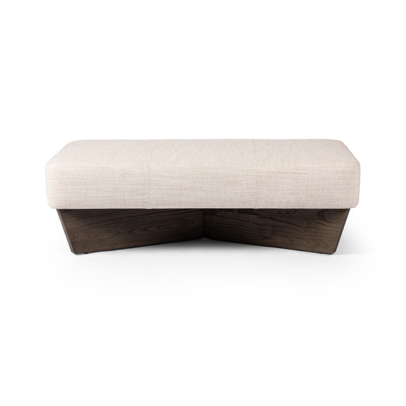 Chaz Large Ottoman Alcala Sand Front Facing View 230220-005
