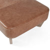 Chaz Large Ottoman Palermo Cognac Top Grain Leather Seating Four Hands