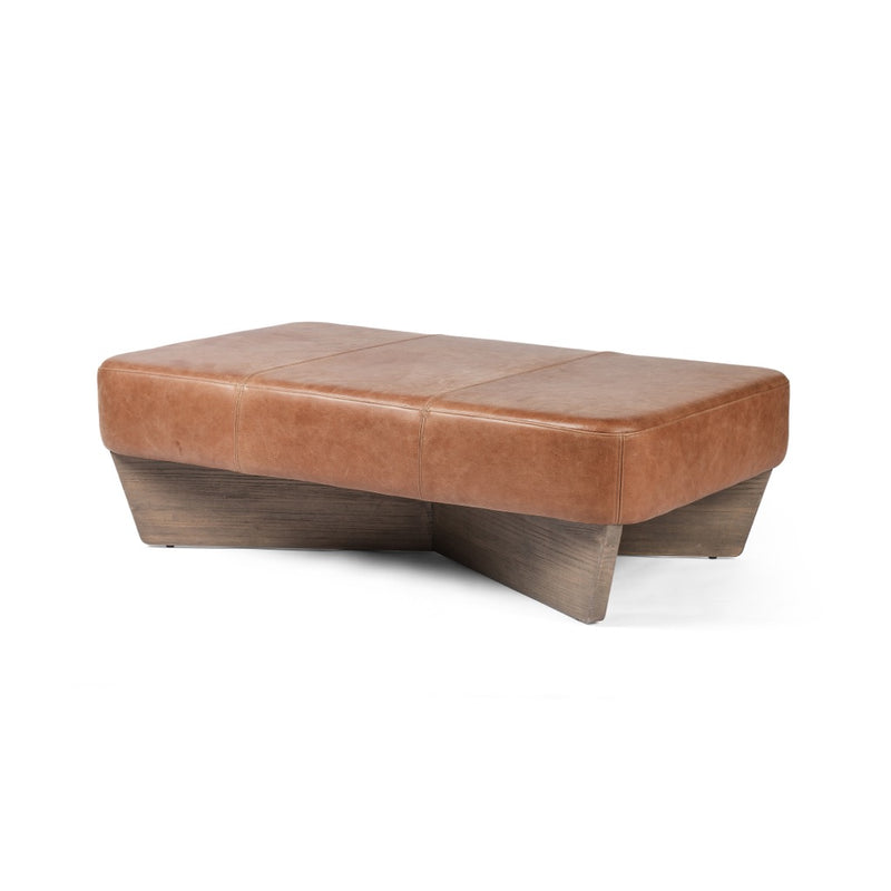 Chaz Large Ottoman Palermo Cognac Angled View Angled View 230220-008