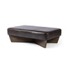 Chaz Large Ottoman Sonoma Black Angled View Four Hands