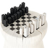 Chess Table Ivory Top View with Pieces 234277-001