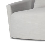 Chloe Media Lounger Modern Cambric Silver Base Detail Four Hands