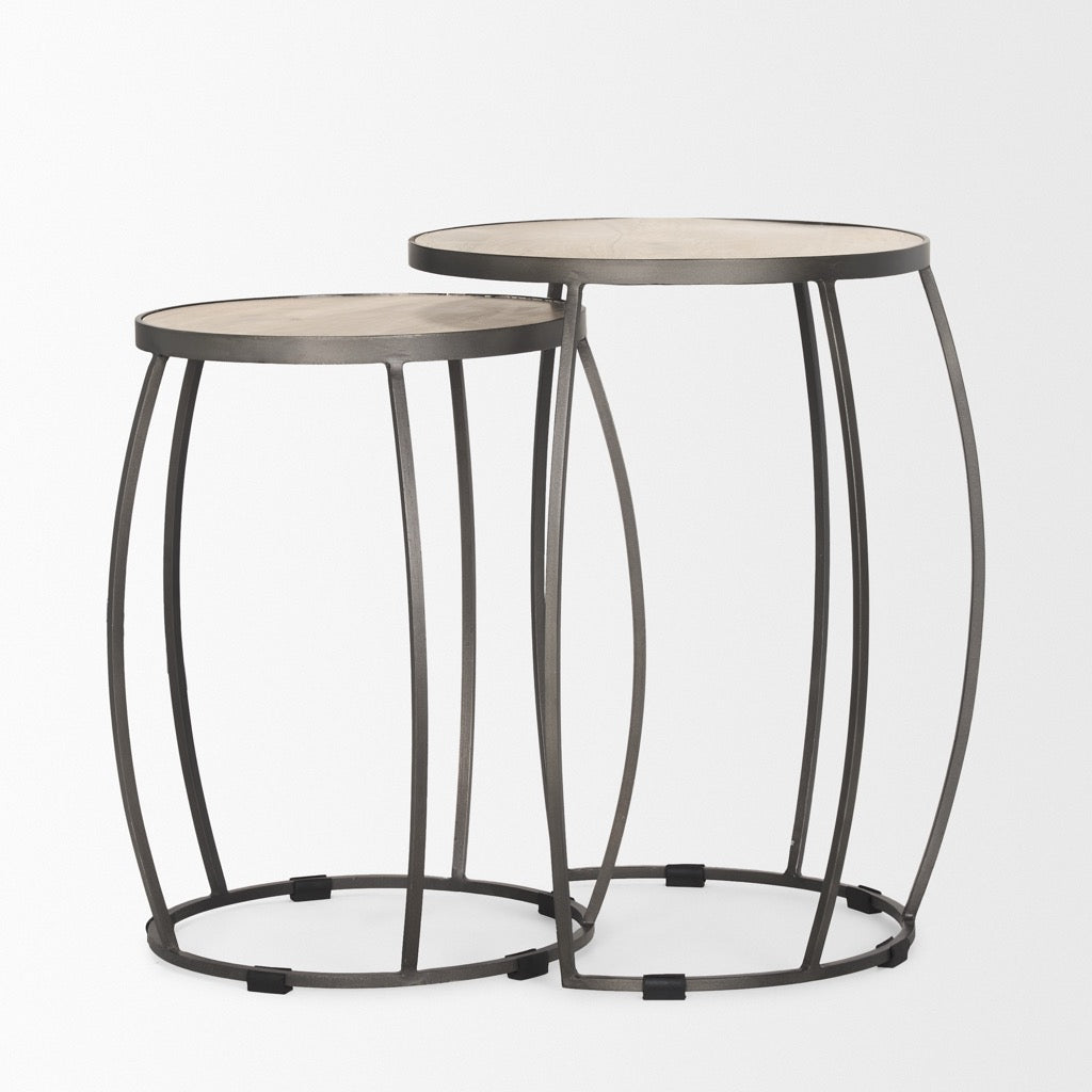 Mercana Clapp Nesting Accent Table side view 