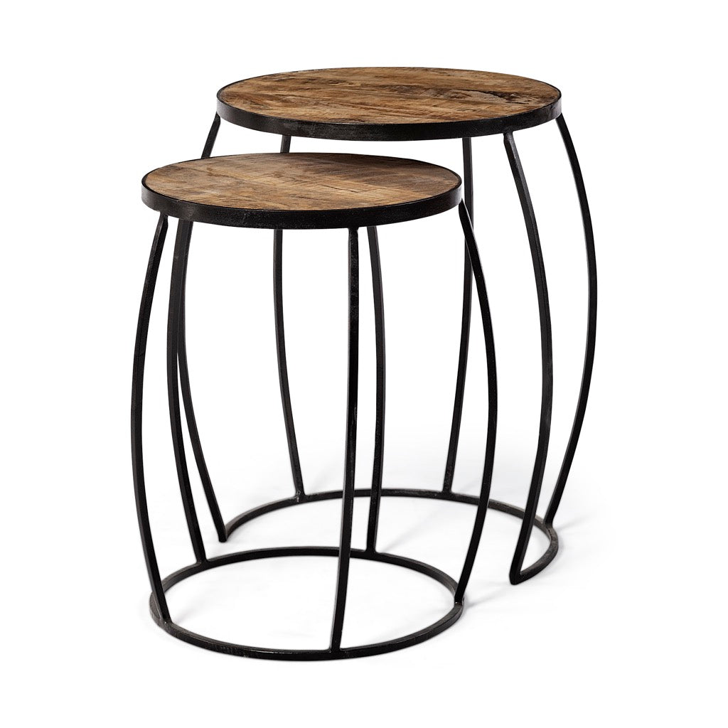 Mercana Clapp Nesting Accent Table angled view 