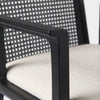 Clara Dining Arm Chair 69352 arm and white seat view 
