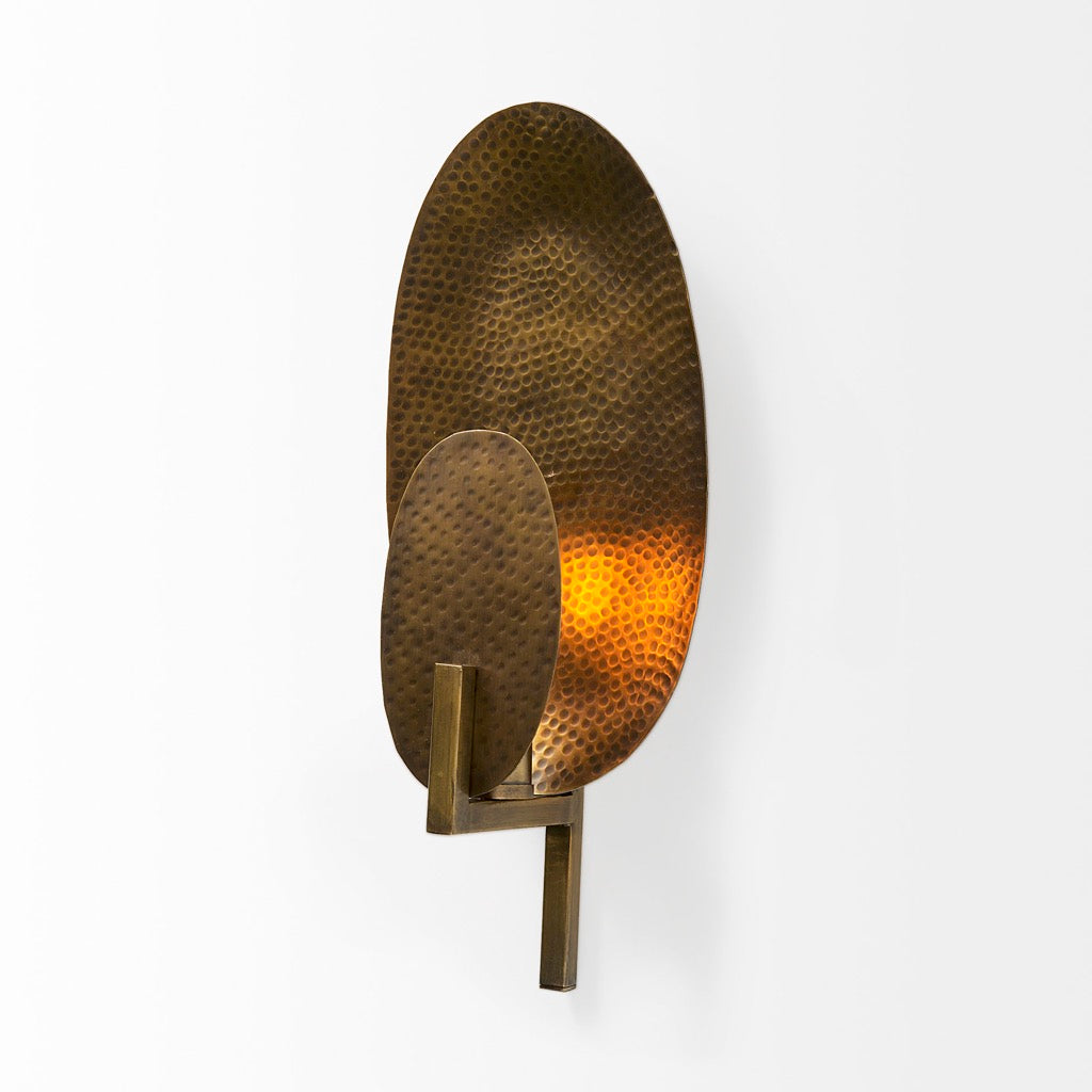 Mercana Clarence Wall Sconce angled lit view 