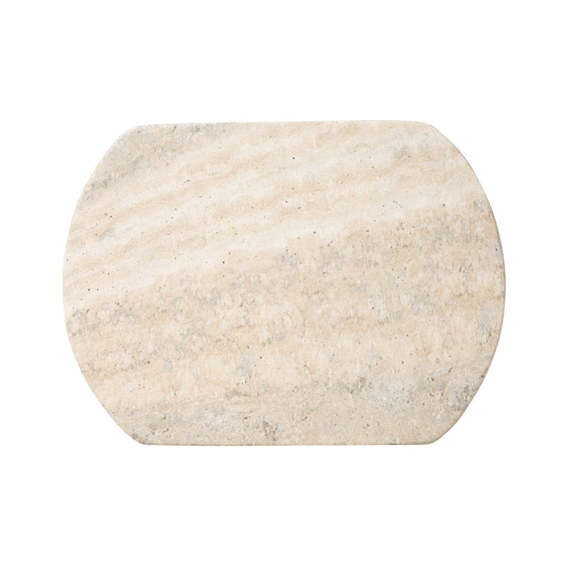 Clementine End Table Textured Sandy Grey Top View Four Hands
