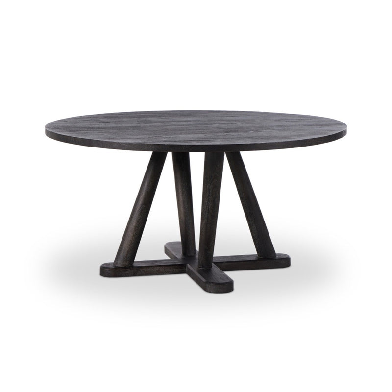 Cobie Dining Table Dark Anthracite Front Facing View Four Hands