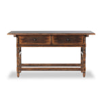 Four Hands Colonial Table by Van Thiel Aged Brown Back View