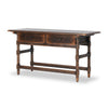 Colonial Table by Van Thiel Aged Brown Angled View Four Hands