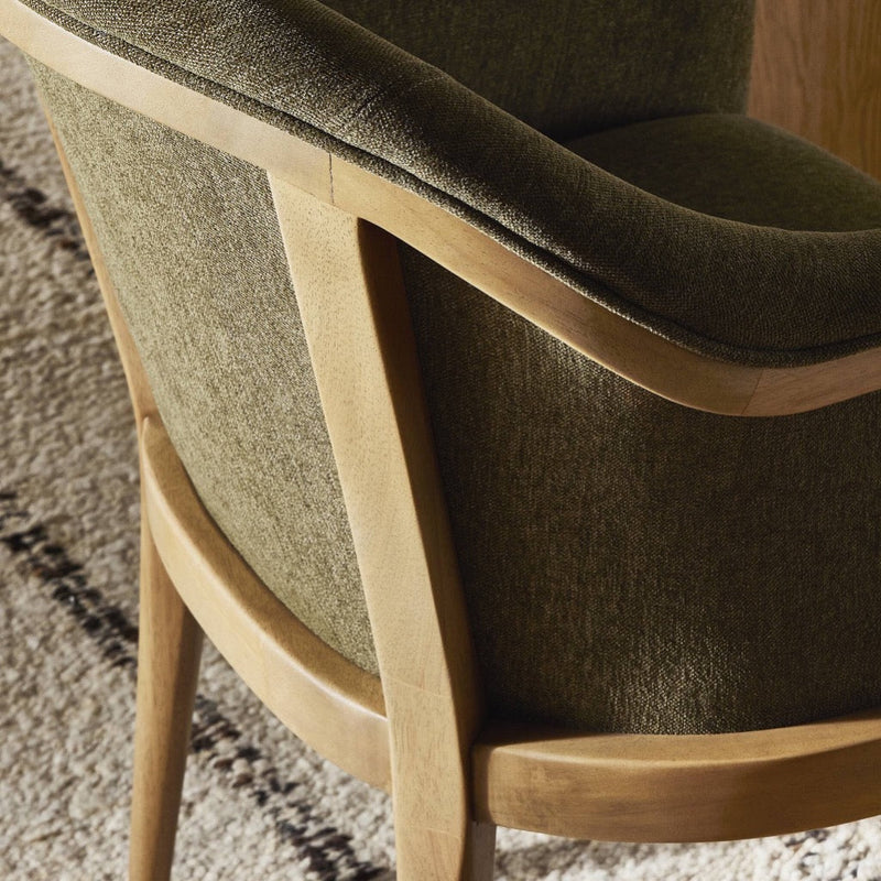 Colston Dining Chair Sutton Olive Staged View Detail Four Hands