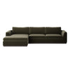 Four Hands Colt 2-Piece Sectional front view left chaise 