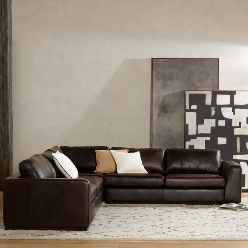 Four Hands Colt 3-Piece Sectional staged view white wall