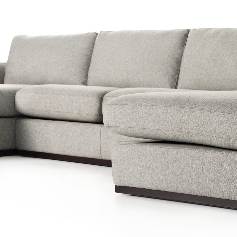 Four Hands Colt 3-Piece U Sectional front angled seat cushion