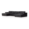 Colt 3-Piece U Sectional Heirloom Black Angled View Four Hands