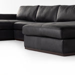 Colt 3-Piece U Sectional Heirloom Black Right Arm Facing Chaise Detail 237311-004