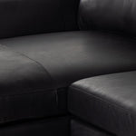 Colt 3-Piece U Sectional Heirloom Black Top Grain Leather Seating 237311-004
