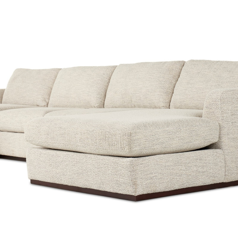 Colt 3-Piece U Sectional Merino Cotton Right Arm Facing Chaise Four Hands