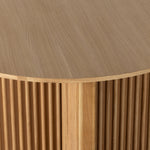Copo Dining Table Natural Oak Fluted Base Detail 232540-001