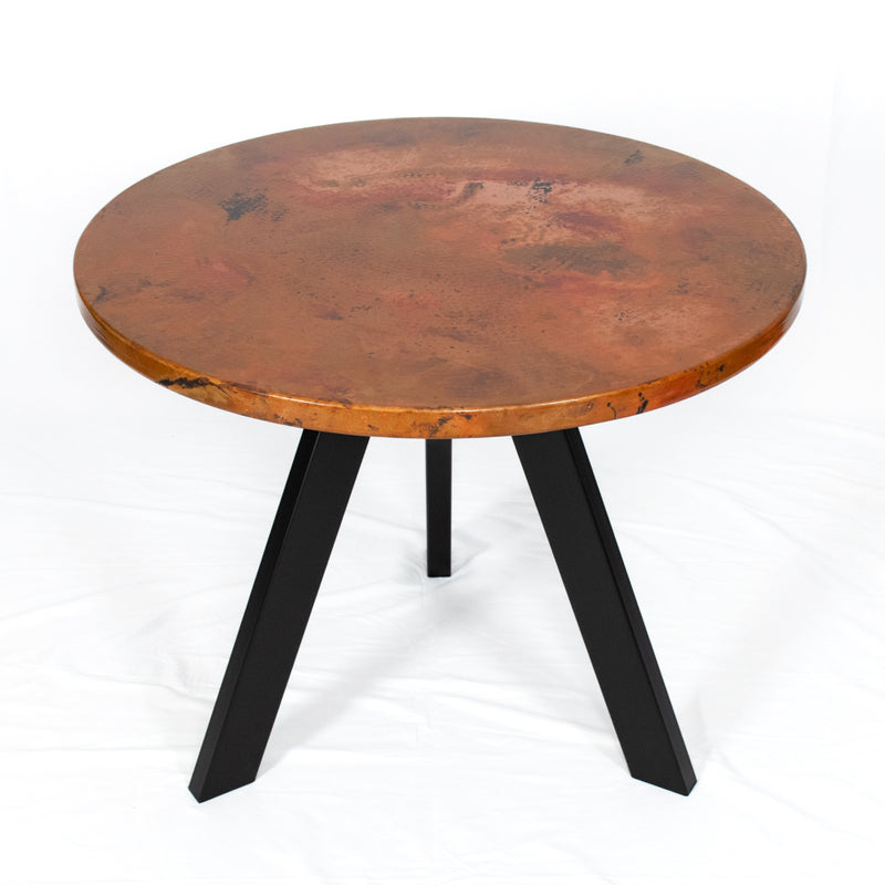 Star Copper Dining Table - Tripod Base | Handcrafted Raw Copper ...