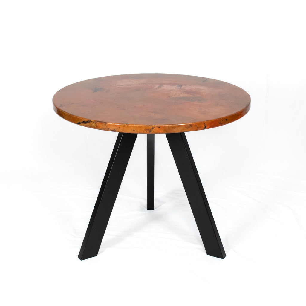 Star Copper Dining Table - Tripod Base | Handcrafted Raw Copper ...