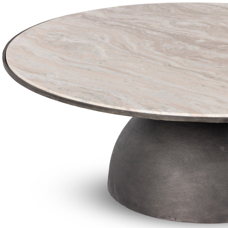 Four Hands Corbett Large Coffee Table Rounded Edge Detail
