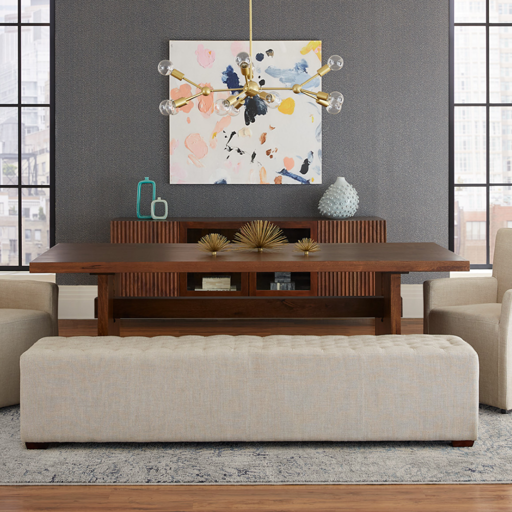 Home Trends & Design Cosmopolitan Dining Table - Honey Brown ...