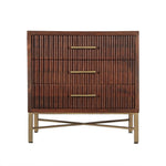 Cosmopolitan Three Drawer Nightstand FCS-NC26HB-1 front view 
