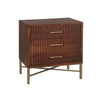HTD Cosmopolitan Three Drawer Nightstand angled view 