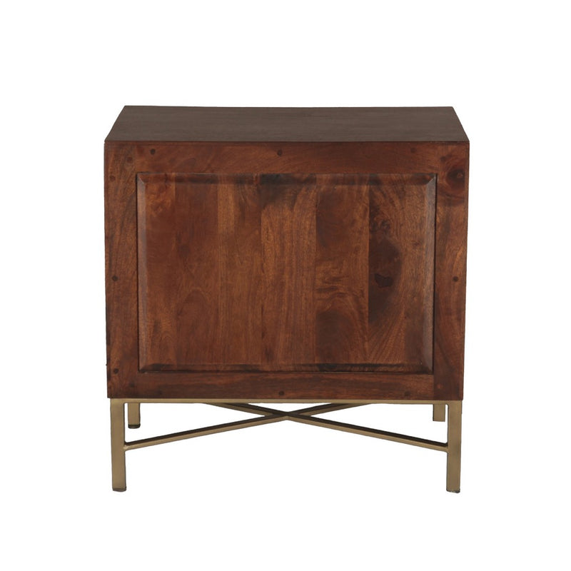 HTD Cosmopolitan Three Drawer Nightstand back view 