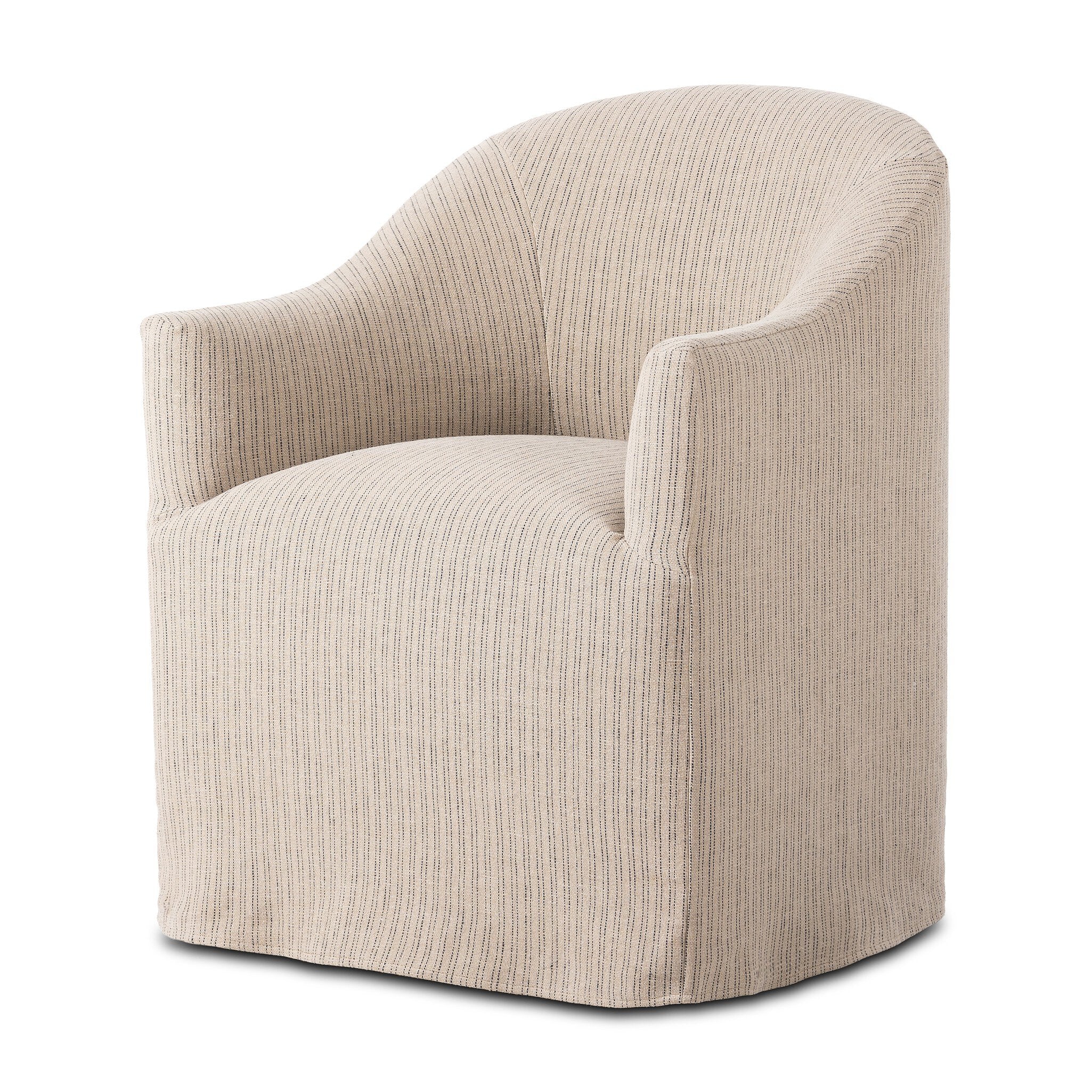 Cove Dining Chair With Casters - Laine Navy – Artesanos Design Collection