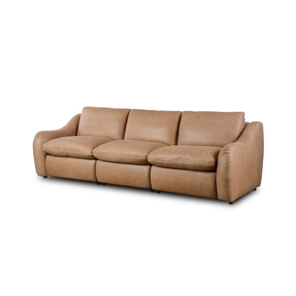 Four Hands Crawford Power Recliner 3-Piece Sofa angled view 