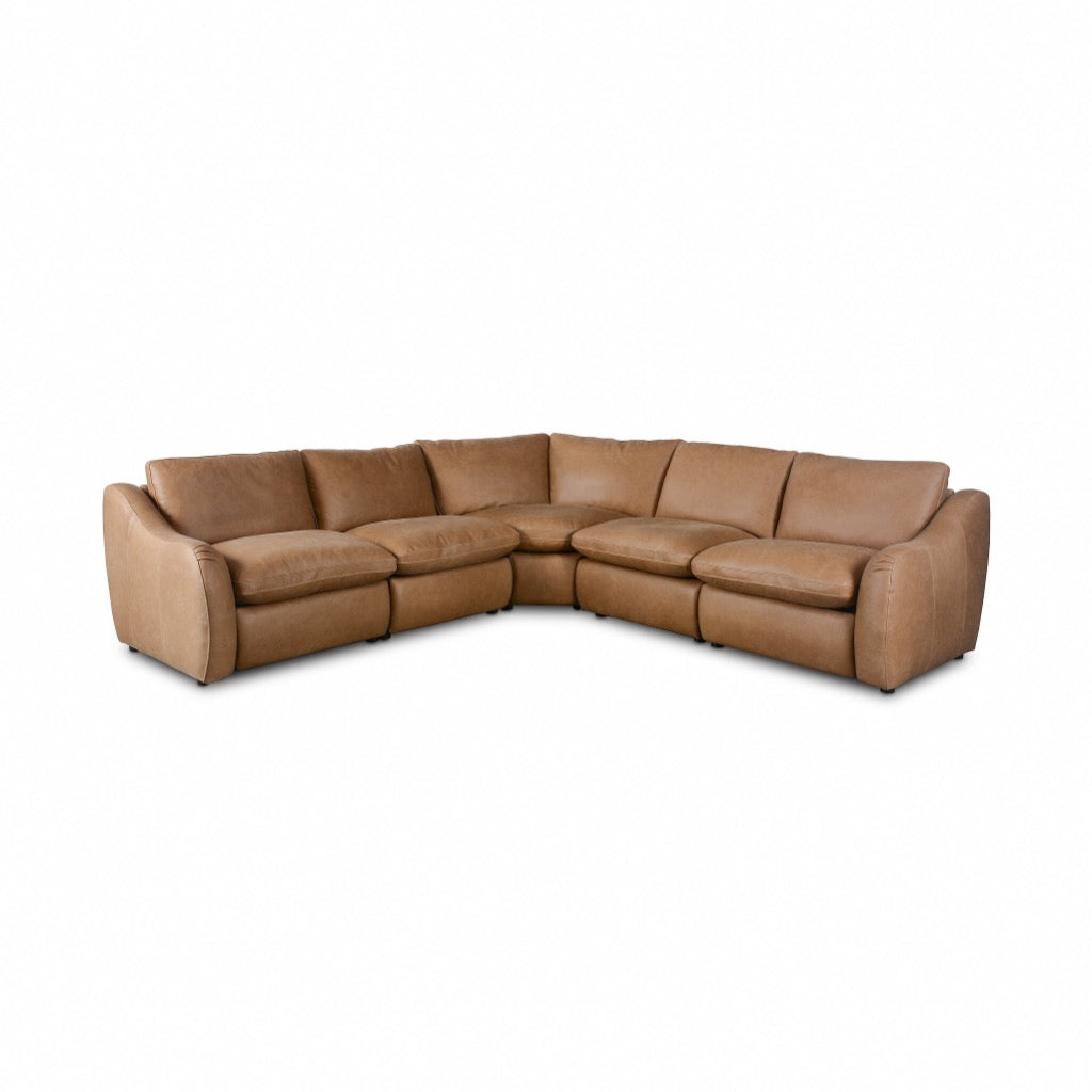 Four Hands Crawford Power Recliner 5-Piece Sofa angled view 