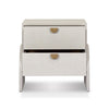 Four Hands Cressida Nightstand front view with open drawer 