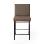 Four Hands Crete Counter Stool Fiqa Boucle Cocoa Front Facing View