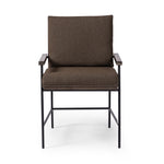 Crete Dining Armchair FIQA Boucle Cocoa Front View Four Hands