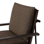 Crete Dining Armchair FIQA Boucle Cocoa Back Cushion and Armrest Detail 236330-002