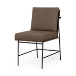 Crete Performance Fabric Dining Chair Fiqa Boucle Cocoa Angled View 108419-008

