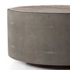 Crosby Round Coffee Table - Charcoal Shagreen