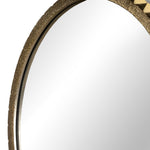 Cru Small Mirror Aged Gold Rounded Aluminum Frame 230219-002