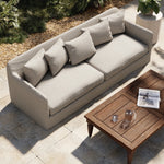 Dade Outdoor Slipcover Sofa 225073-005 staged overhead view