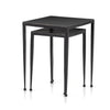 Dalston Nesting End Table Raw Black Angled View Four Hands