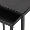Dalston Nesting End Table Raw Black Iron Tabletop Four Hands