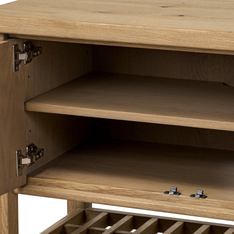 Dalton Media Console 248841-001 view of interior shelves