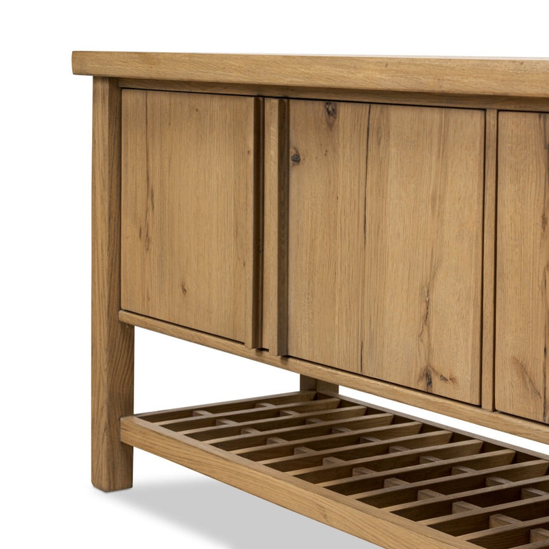 Four Hands Dalton Media Console angled front view